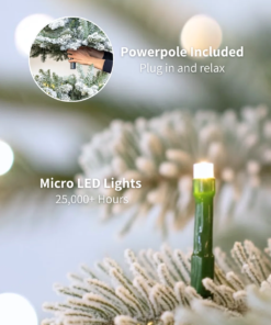 10' Queen Flock® Slim Artificial Christmas Tree with 1000 Warm White LED Lights