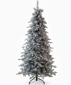12' Queen Flock® Slim Artificial Christmas Tree with 1400 Warm White LED Lights