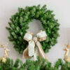 24" Cypress Spruce Artificial Christmas Wreath with 70 Warm White LED Lights