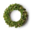 24" King Douglas Fir Artificial Christmas Wreath with 50 Warm White LED Lights