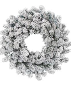 24" King Flock® Artificial Christmas Wreath Unlit