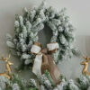 36" King Flock® Artificial Christmas Wreath with 150 Warm White LED Lights