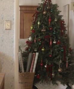 6.5' Cypress Spruce Artificial Christmas Tree with 1000 Warm White & Multi-Color LED Lights