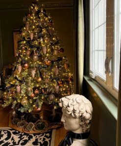 6.5' Cypress Spruce Artificial Christmas Tree with 1000 Warm White & Multi-Color LED Lights