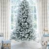 6.5' King Flock® Artificial Christmas Tree Unlit