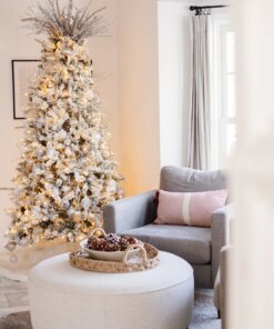 6.5' King Flock® Artificial Christmas Tree Unlit