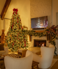 6.5' King Fraser Fir™ Artificial Christmas Tree with 750 Warm White LED Lights