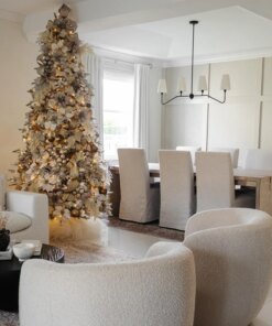 6.5' Queen Flock® Slim Artificial Christmas Tree with 500 Warm White LED Lights