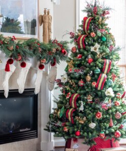 6.5' Royal Fir Artificial Christmas Tree with 850 Warm White & Multi-Color LED Lights