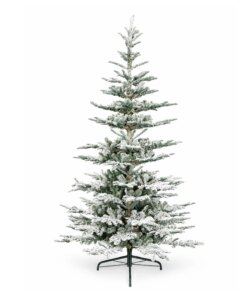 7' King Noble Flock Artificial Christmas Tree Unlit