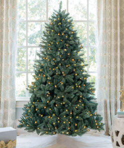 7' Tribeca Blue Spruce Artificial Christmas Tree with 550 Warm White LED Lights