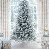 7.5' King Flock® Artificial Christmas Tree Unlit