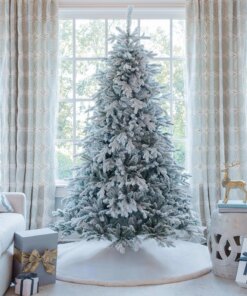 7.5' Queen Flock® Artificial Christmas Tree with 800 Warm White LED Lights