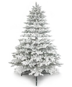 7.5' Rushmore Flock Artificial Christmas Tree with 750 Warm White LED Lights
