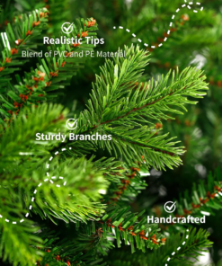 7.5' Scarlet Fir Artificial Christmas Tree Unlit