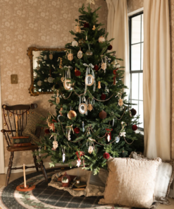 7.5' Scarlet Fir Artificial Christmas Tree with 800 Warm White LED Lights