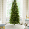 7.5' Yorkshire Fir Slim Artificial Christmas Tree with 500 Warm White LED Lights
