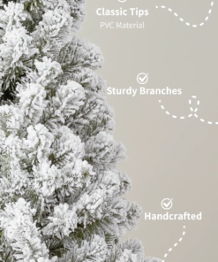 8' Prince Flock® Artificial Christmas Tree Unlit