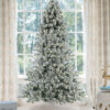 8' Prince Flock® Artificial Christmas Tree with 550 Warm White LED Lights
