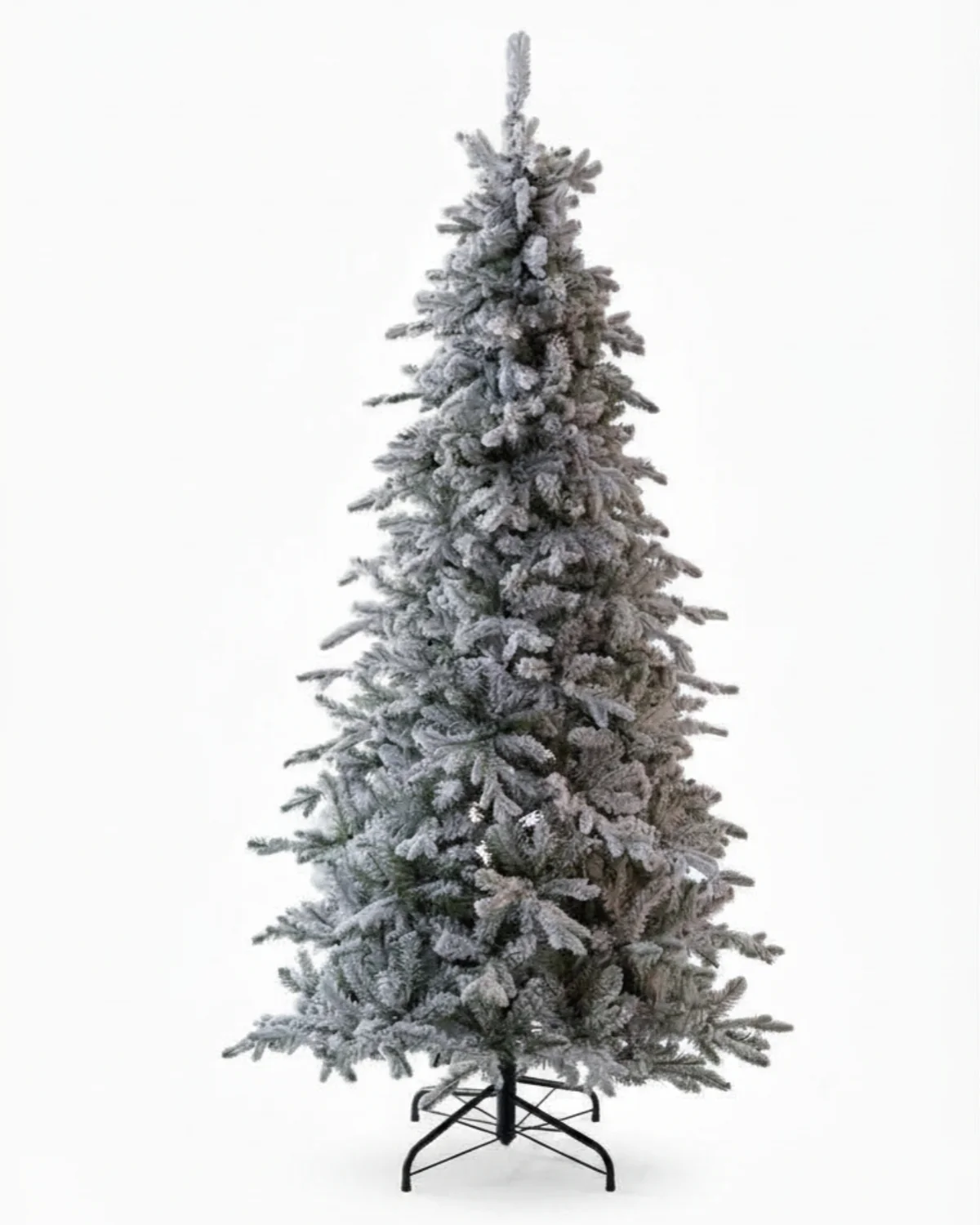8' Queen Flock® Slim Artificial Christmas Tree with 700 Warm White LED Lights