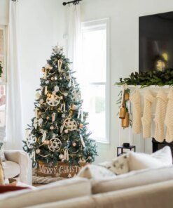 8' Tribeca Blue Spruce Artificial Christmas Tree with 650 Warm White LED Lights