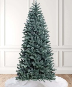 8' Tribeca Blue Spruce Slim Artificial Christmas Tree Unlit