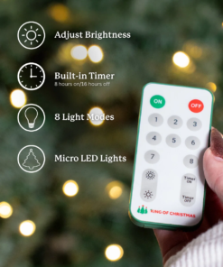 9' Cypress Spruce Artificial Christmas Tree with 2050 Warm White & Multi-Color LED Lights