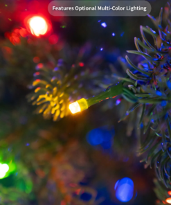 9' King Douglas Fir Slim Artificial Christmas Tree with 1000 Warm White & Multi-Color LED Lights