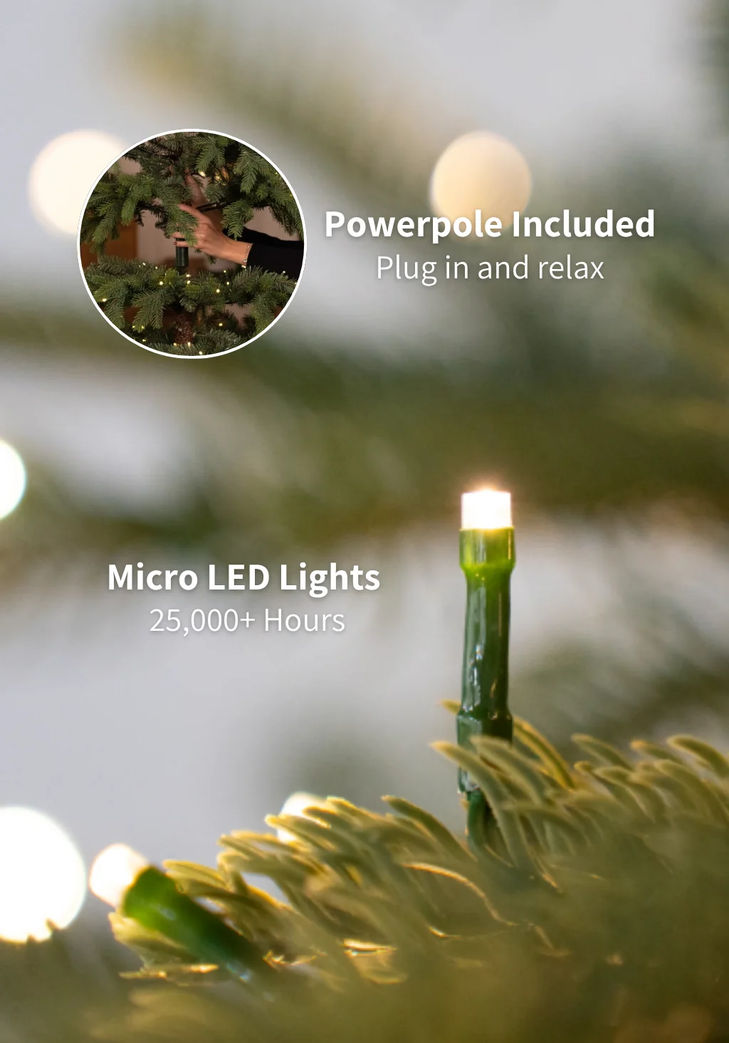 9' King Fraser Fir™ Slim Artificial Christmas Tree with 900 Warm White & Multi-Color LED Lights