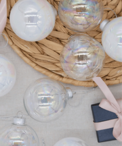 Bubbles Glass Ornament Set (8 Pack)