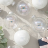Bubbles Glass Ornament Set (8 Pack) featuring handcrafted white and clear bubbles