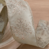 Forest Snowflake Ribbon (10 Yards) featuring shimmering snowflakes