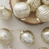 Gold Accents Glass Ornament Set (12 Pack) by King Of Christmas