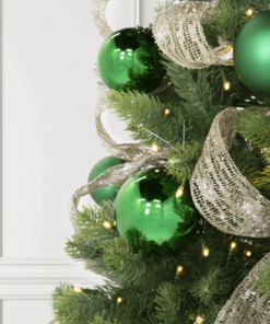 Green Essential Glass Ornaments (24 Pack)