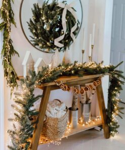 King Noble Fir Collection 4-Piece Set with Warm White LED Lights (Battery Operated)