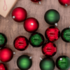 Red and Green Shatterproof Ornaments (48 Pack)