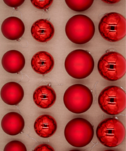 Red Essential Glass Ornaments (24 Pack)