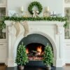 Royal Fir Collection 4-Piece Set with Warm White LED Lights (Battery or Plug Operated)