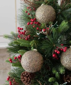 Rustic Green Glass Ornament (4 Pack)