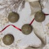Rustic Green Glass Ornament (4 Pack) by King Of Christmas