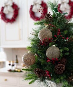 Rustic Green Glass Ornament (4 Pack)