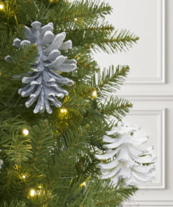 Silver Dipped Pine Cones (8 Pack)