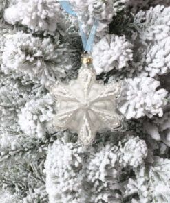 Snowflake Glass Ornament (4 Pack)