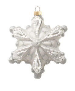 Snowflake Glass Ornament (4 Pack)