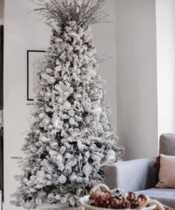 Winter Frost 15-Piece Glass Ornament Set (White-Silver)