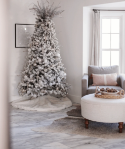 Winter Frost 15-Piece Glass Ornament Set (White-Silver)